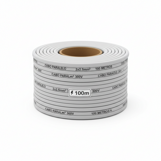 Cabo Paralelo 2x2,5mm² 300V Rolo com 100 Metros