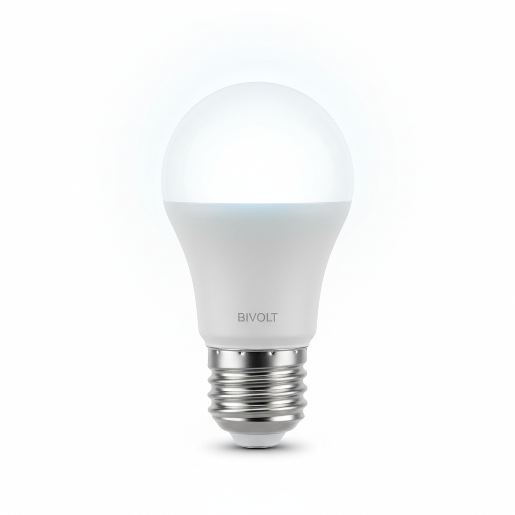 Lâmpada LED Bulbo 9W Bivolt Luz Branca (6500K)