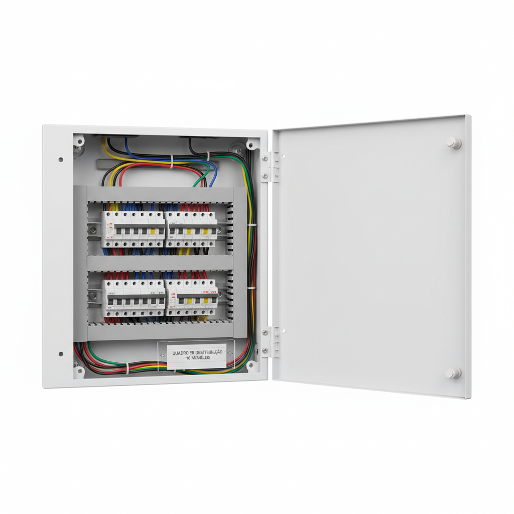Quadro de Distribuição de Embutir para 12 a 16 Disjuntores DIN