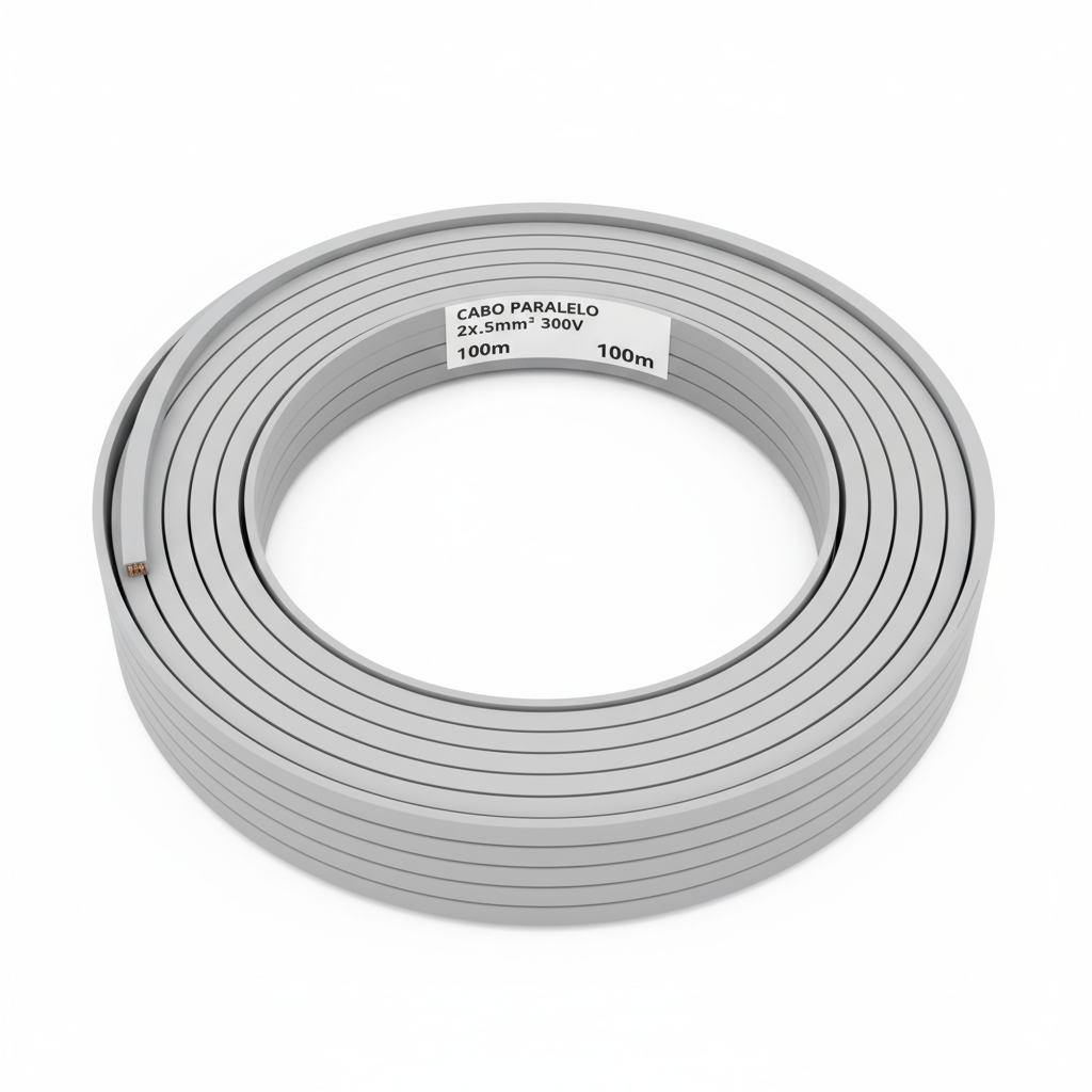 Cabo Paralelo 2x2,5mm² 300V Rolo com 100 Metros