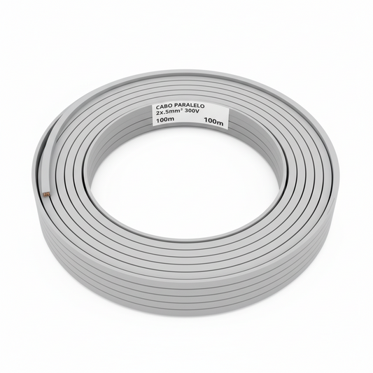 Cabo Paralelo 2x2,5mm² 300V Rolo com 100 Metros