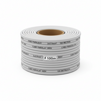 Cabo Paralelo 2x2,5mm² 300V Rolo com 100 Metros