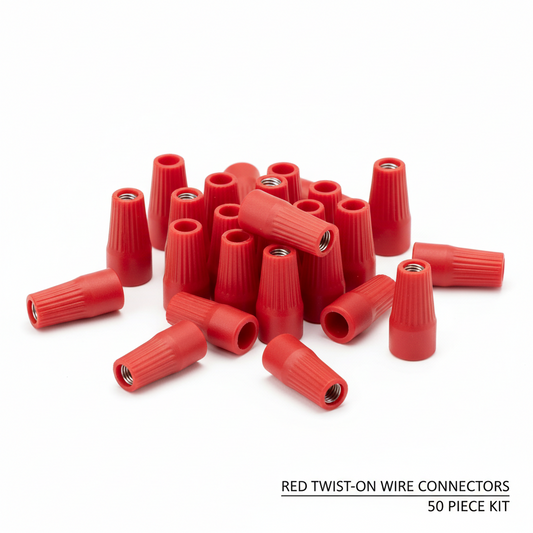 Conector Elétrico de Torção Vermelho (Massa) - Kit com 50 Peças