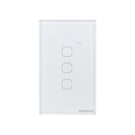 Interruptor Inteligente Wi-Fi 4x2 3 Teclas Touch