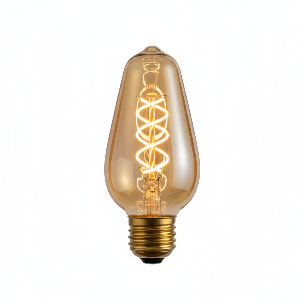 Lâmpada LED Filamento Vintage ST64 Amber 4W