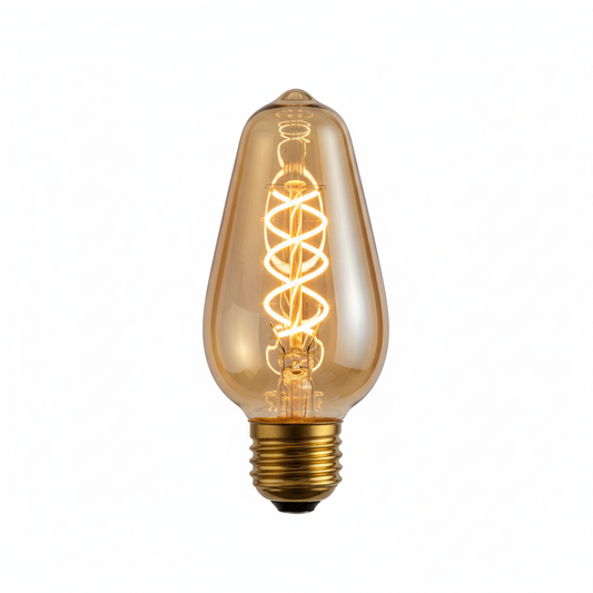 Lâmpada LED Filamento Vintage ST64 Amber 4W