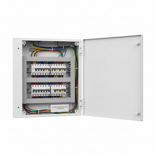 Quadro de Distribuição de Embutir para 12 a 16 Disjuntores DIN